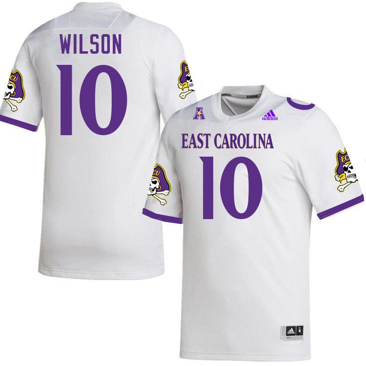 East Carolina Pirates #10 Dameon Wilson College Football Jerseys,Uniforms-White